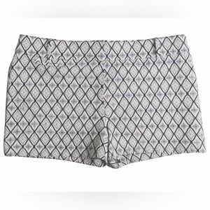 LOFT Diamond Patterned Shorts - Blue and White 12